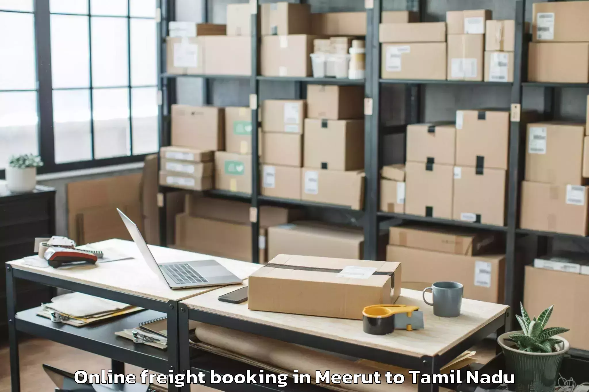 Book Meerut to Tiruturaipundi Online Freight Booking